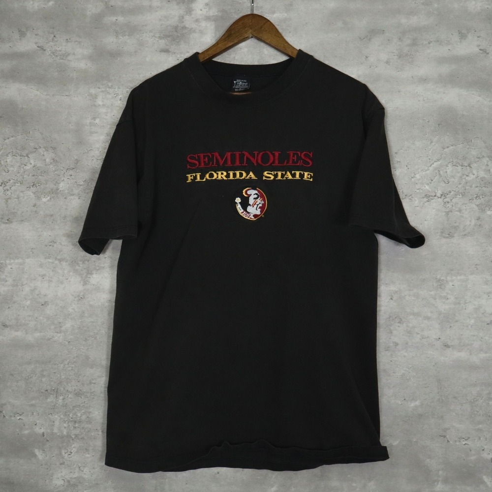 Salem Front Row Florida State Seminoles T-Shirt Mens XL Black Vintage 90s USA